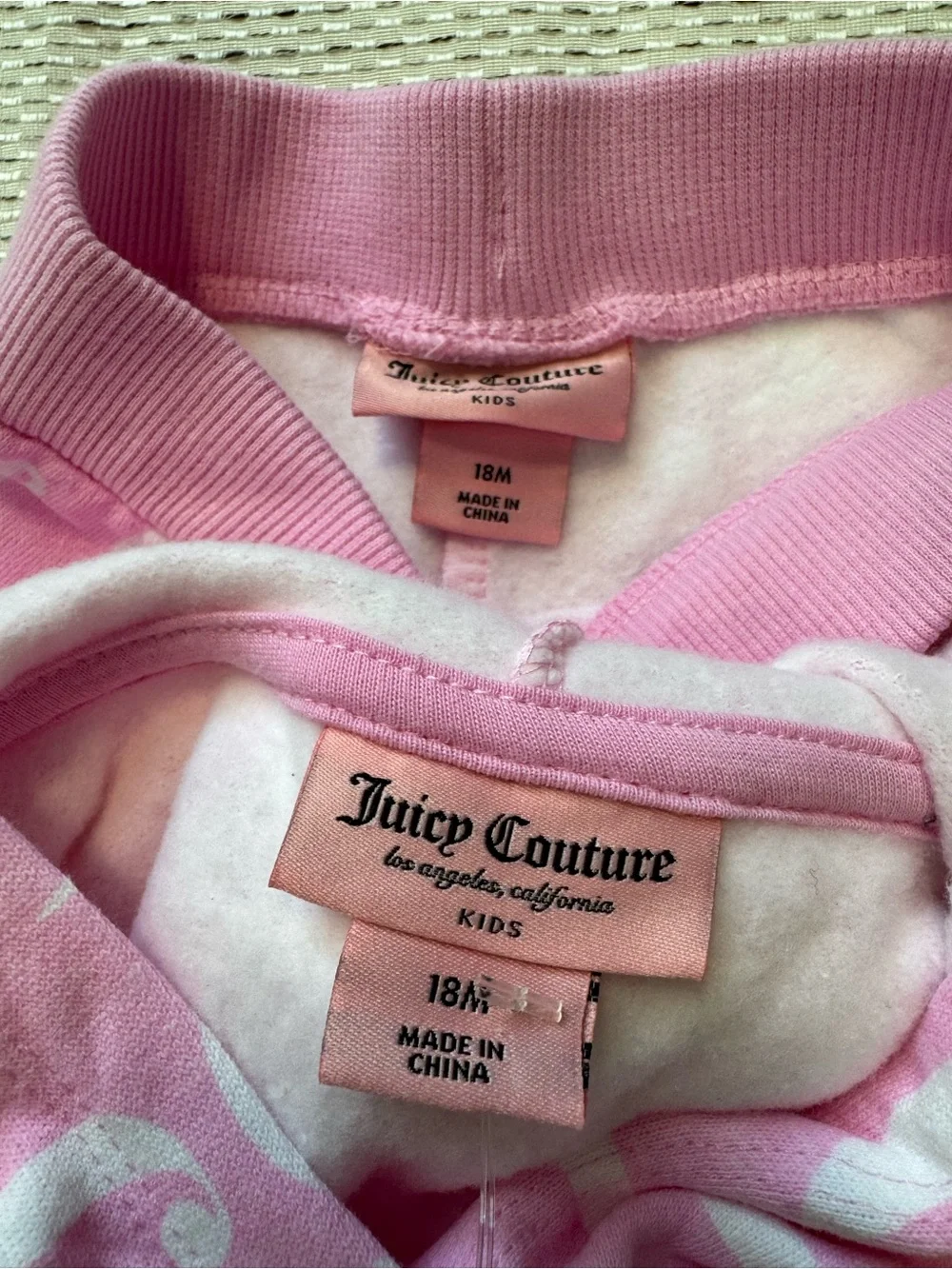 ❌Juicy Couture Hoodie and Jogger Pants Set Girl's 18M Pink NEW